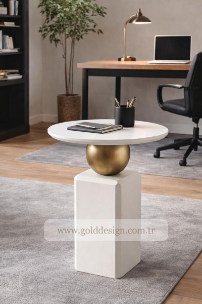 Oblix Lake Sehpa Tekli - Krem Gold