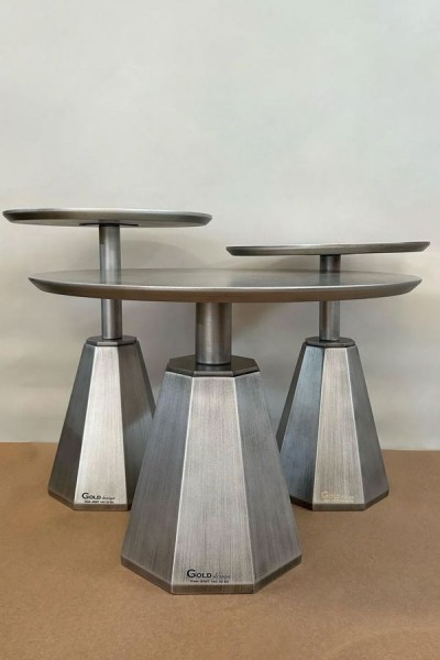 Pera Orta Sehpa - Gümüş Eskitme