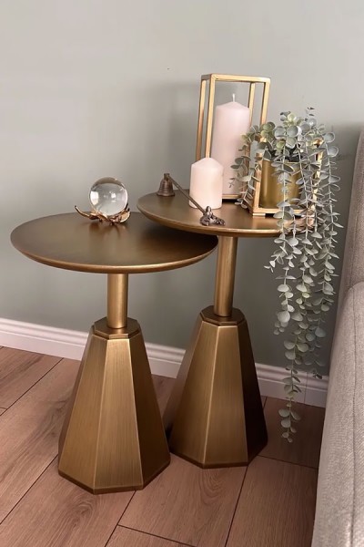 Pera Zigon Sehpa 2'li - Antik Eskitme