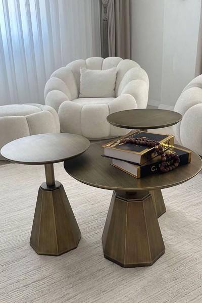 Pera Zigon Sehpa 2+1 - Antik Eskitme